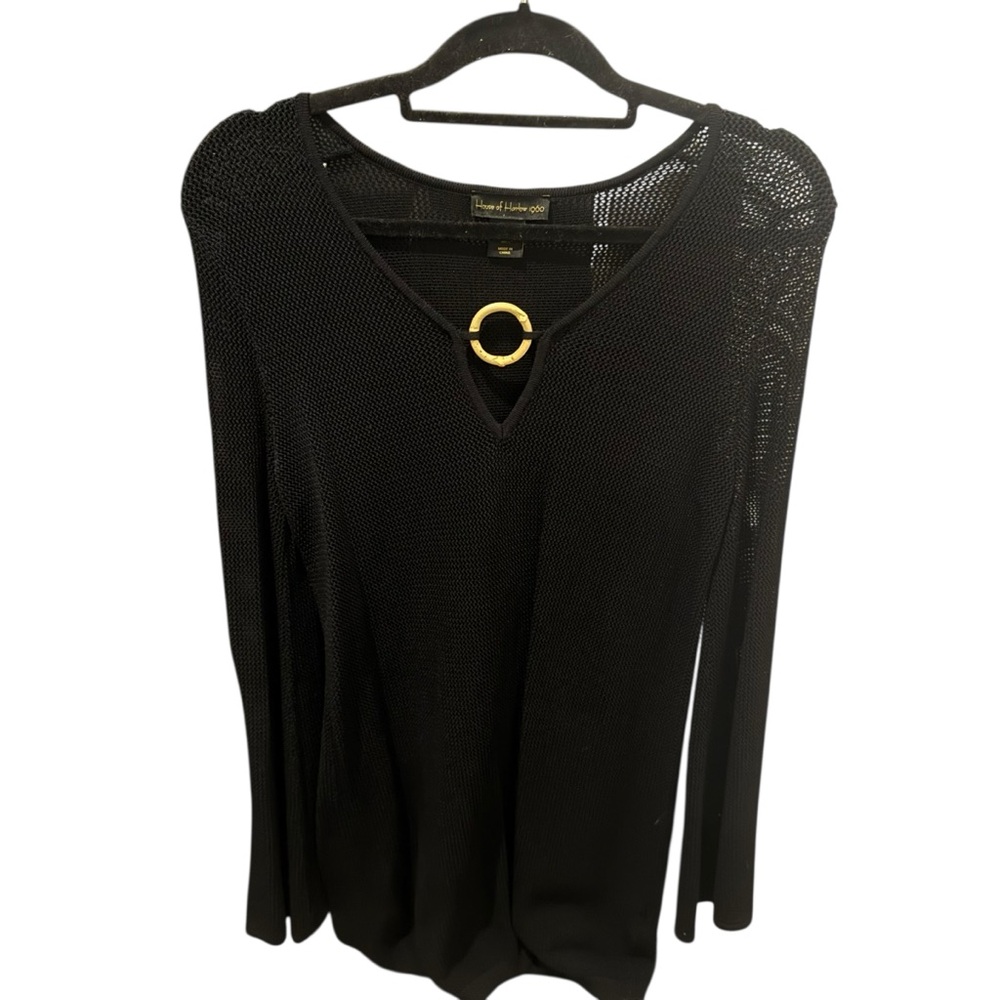 House of Harlow 1960 Nicole Richie Black Swim Coverup Dress NWOT